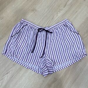 MGT pink and burgundy striped pajamas shorts size Medium